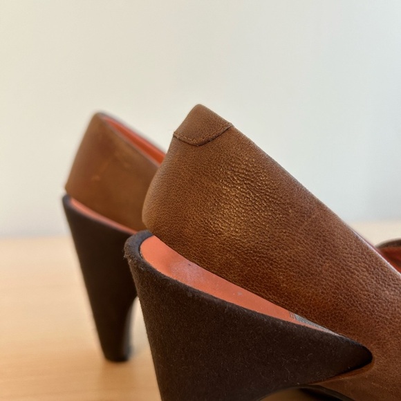 Tsubo amazing distressed leather slingback heels 7.5 very good condition - Picture 8 of 13